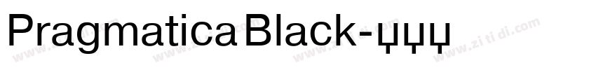 Pragmatica Black字体转换